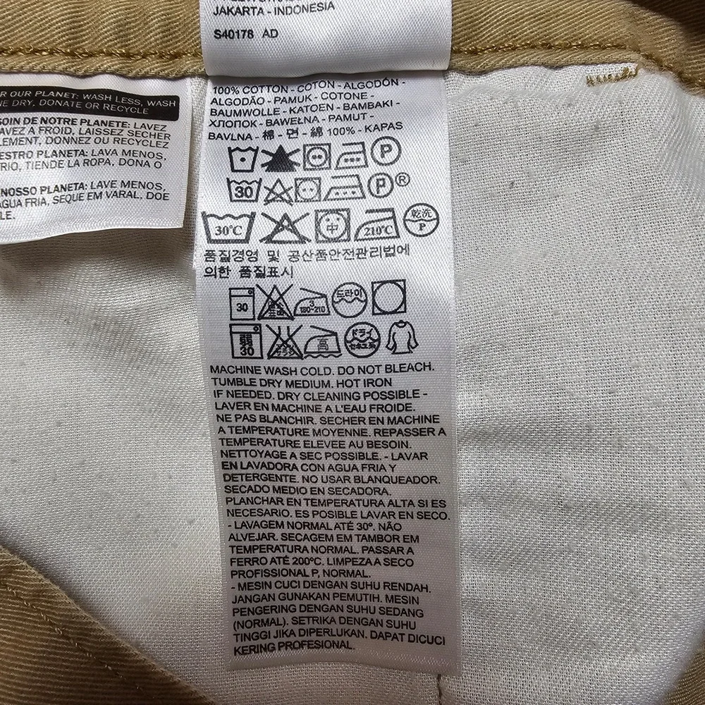 Levis 511‎ Slim Fit Khaki Tan Chino Pants Mens 34x30 51185-0044